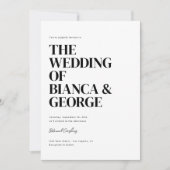 Belmont verticale bruiloft kaart (Voorkant)