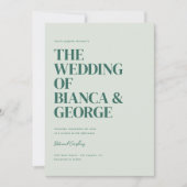 Belmont verticale bruiloft kaart (Voorkant)
