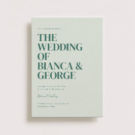 Belmont verticale bruiloft kaart