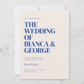 Belmont verticale bruiloft kaart (Voorkant)