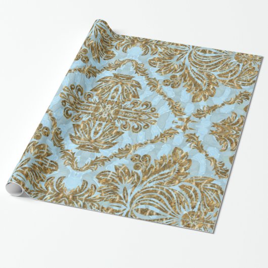 Belmonte Elegant Damask Cadeaupapier (Uitgerold)