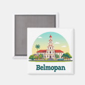Belmopan stadslandmark magneet (Voorkant / Achterkant)