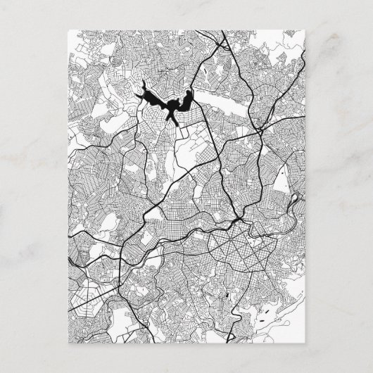 Belo Horizonte Brazil Map Briefkaart (Voorkant)