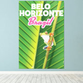 Belo Horizonte, Brazilië reisposter Canvas Afdruk (Insitu (Houten vloer))