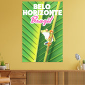 Belo Horizonte, Brazilië reisposter Canvas Afdruk (Insitu (Woonkamer))