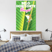 Belo Horizonte, Brazilië reisposter Canvas Afdruk (Insitu (Slaapkamer))