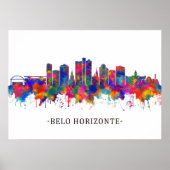 Belo Horizonte Brazilië Skyline Poster (Voorkant)