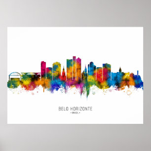 Belo Horizonte Brazilië Skyline Poster