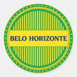 Belo Horizonte City Pride – Braziliaanse identitei Ronde Sticker