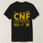  Belo Horizonte CNF luchthavencode Reisdag T-shirt (Design voorkant)