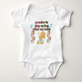 Belofte om te stoppen met huilen Witte Baby Body Romper