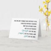 Belofte van kracht, troost en licht kaart (Gele Bloem)