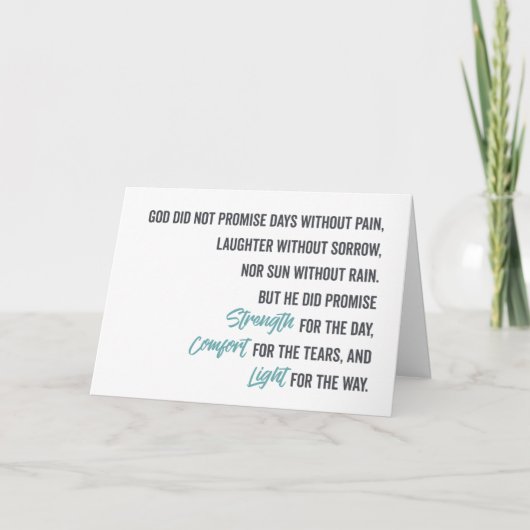 Belofte van kracht, troost en licht kaart (Voorkant)