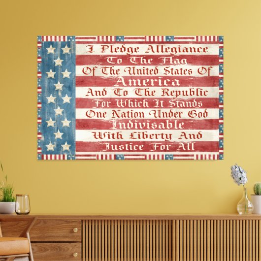 belofte van trouw canvas afdruk (Insitu (Woonkamer))