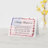 Belofte van Trouw en Vlag Kaart (Gele Bloem)