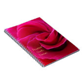 Beloften Doelen Dromen Notebook Roze Roos Bloem Notitieboek (Rechterzijde)