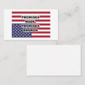 Beloften gedaan, beloftes gebroken visitekaartje (Voorkant / Achterkant)