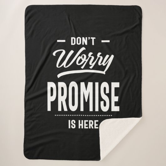 Beloften Gepersonaliseerde naam Birthday Gift Sherpa Deken (Voorkant)