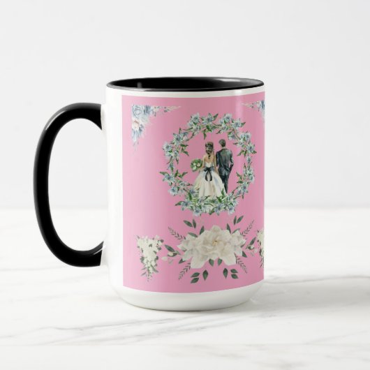 Beloften onder de rozen roze mok (Links)