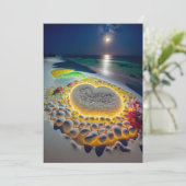 Beloften onder de sterren: Lichtgevende sterrenhem Kaart (Staand voorkant)