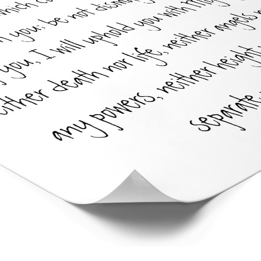 Beloften van God Scripture Obey en Receive Poster (Hoek)