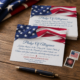 Beloften van Trouw Amerikaanse Vlag Bedrijfsnaam Briefkaart