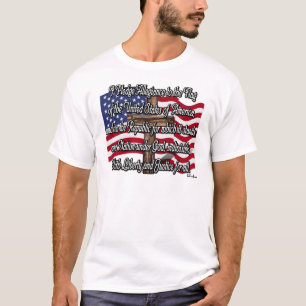 Beloftenis van trouw met de Amerikaanse vlag en kr T-shirt