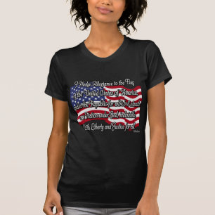 Beloftenis van trouw met de vlag van de VS T-shirt