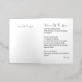 Beloftes van het hart liefdesgedicht folie wenskaart (Buiten Laag)