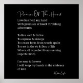 Beloftes van het hart liefdesgedicht poster muurku (Voorkant)