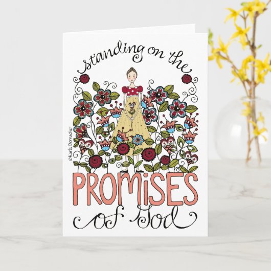 Beloftes - Wenskaart Kaart (Gele Bloem)