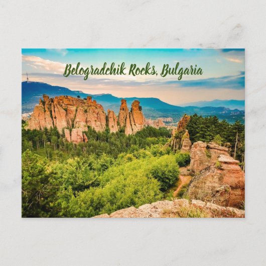 Belogradchik Rocks Bulgaria gestileerd Briefkaart (Voorkant)