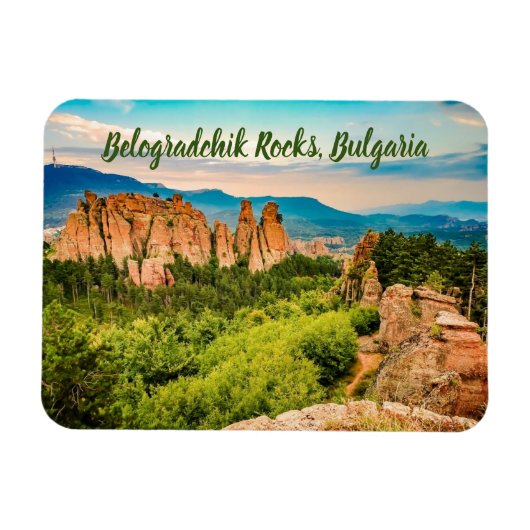 Belogradchik Rocks Bulgarije gestileerd Magneet (Horizontaal)