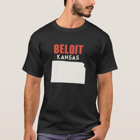 Beloit Kansas USA State America Travel Kansan T-shirt (Voorkant)