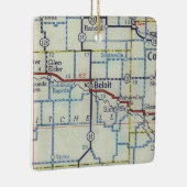 Beloit KS  kaart Keramisch Ornament (Rechts)