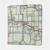 Beloit KS  kaart Keramisch Ornament (Links)