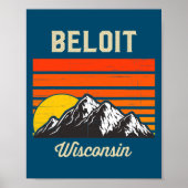Beloit Wisconsin Retro City USA Poster (Voorkant)