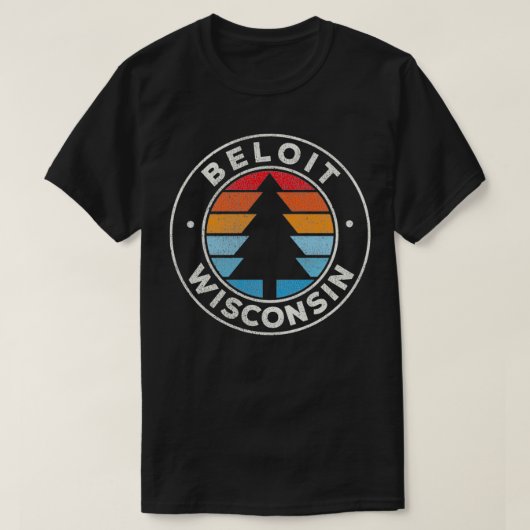 Beloit Wisconsin WI  Grafisch Retro 70s Pull T-shirt (Design voorkant)