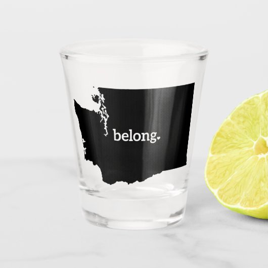 Belong Washington State Map Shot Glas (Voorkant)