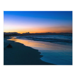 Belongil Beach net na zonsondergang, Byron Bay Foto Afdruk