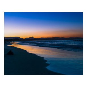 Belongil Beach net na zonsondergang, Byron Bay Perfect Poster