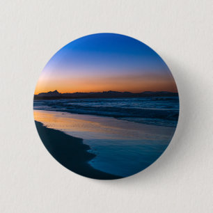 Belongil Beach net zonsondergang, Byron Bay Ronde Button 5,7 Cm
