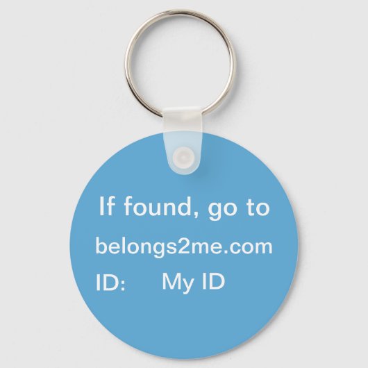 belongs2me.com Circle Sleutelhanger (Voorkant)