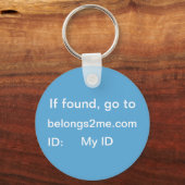 belongs2me.com Circle Sleutelhanger (Voorkant)