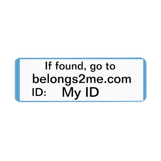 belongs2me.com Labels (Voorkant)