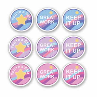 Beloning en aanmoediging sticker