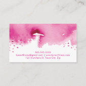 BELONING LOYALITEIT KAART modern beschilderd roze Klantenkaartje (Achterkant)