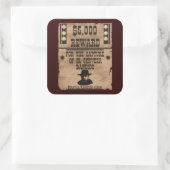 Beloning van vijfduizend dollar vierkante sticker (Tas)