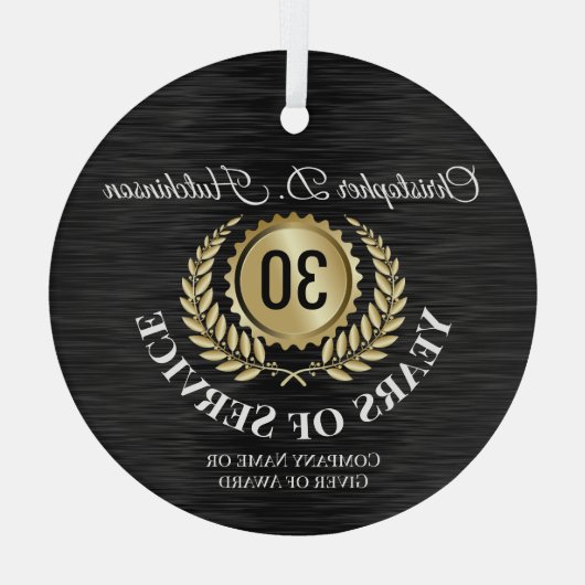  beloning werknemer glas ornament (Achterkant)