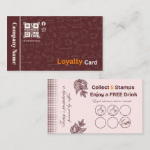 Beloningskaart Stempel Beloning voor Koffiezaak